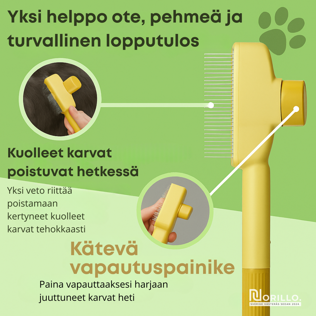 Norillo™ – Koiraharja, joka vähentää karvanlähtöä ja pitää kodin puhtaana